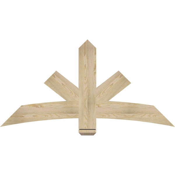 Ekena Millwork Alberta Rough Sawn Timber Gable Bracket, Douglas Fir, 60"W x 30"H x 2"D x 6"F, 12/12 Pitch GBW060X30X0206ALB00RDF - main